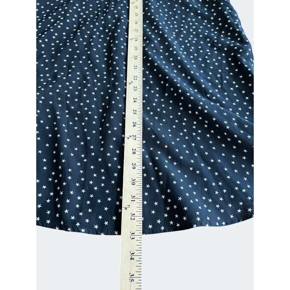 Madewell Black Star Scatter Silk V-Neck Button-Back Long Sleeve Dress Size Large - Picture 4 of 16